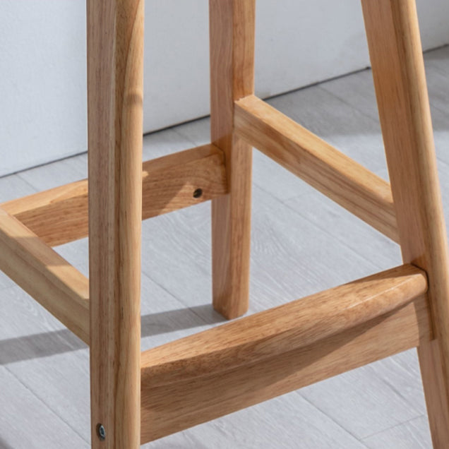 Scandinavian Solid Wood Bar Stool Backrest Counter Stool for Restaurant