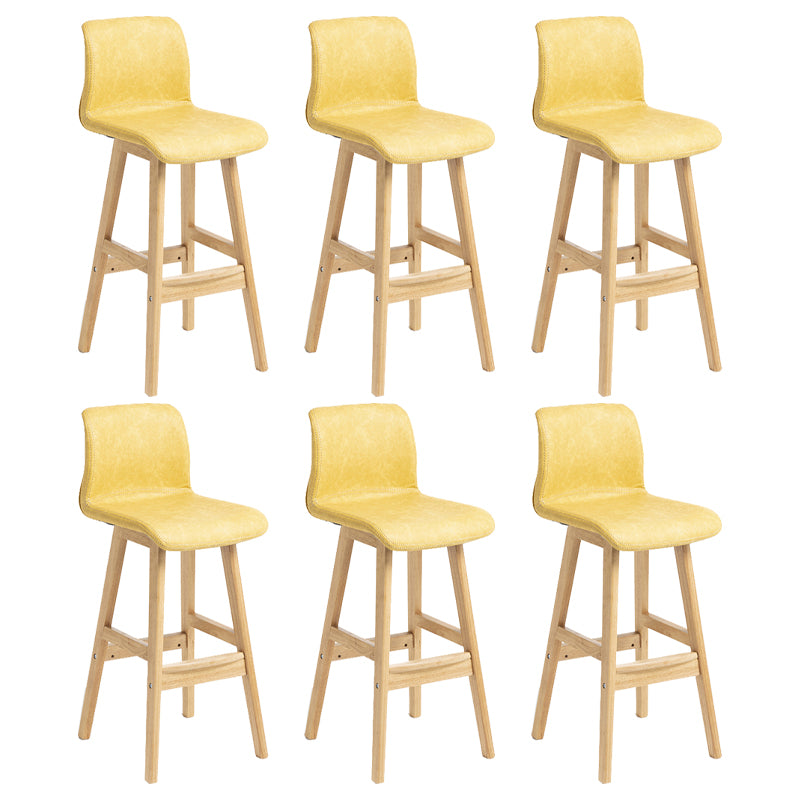 Scandinavian Solid Wood Bar Stool Backrest Counter Stool for Restaurant