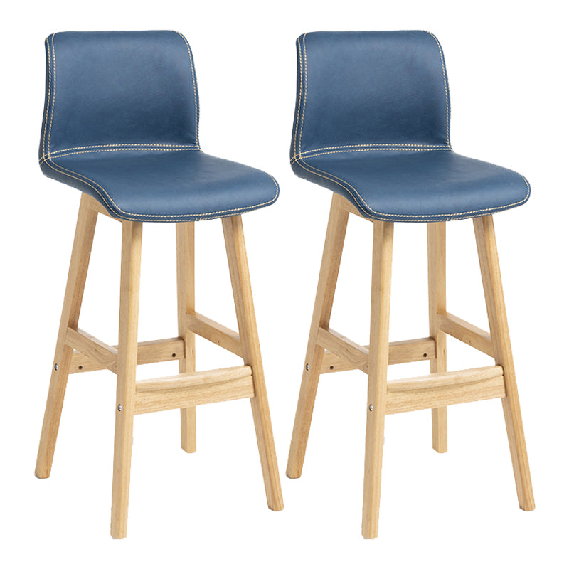 Scandinavian Solid Wood Bar Stool Backrest Counter Stool for Restaurant