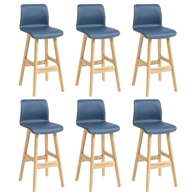 Scandinavian Solid Wood Bar Stool Backrest Counter Stool for Restaurant