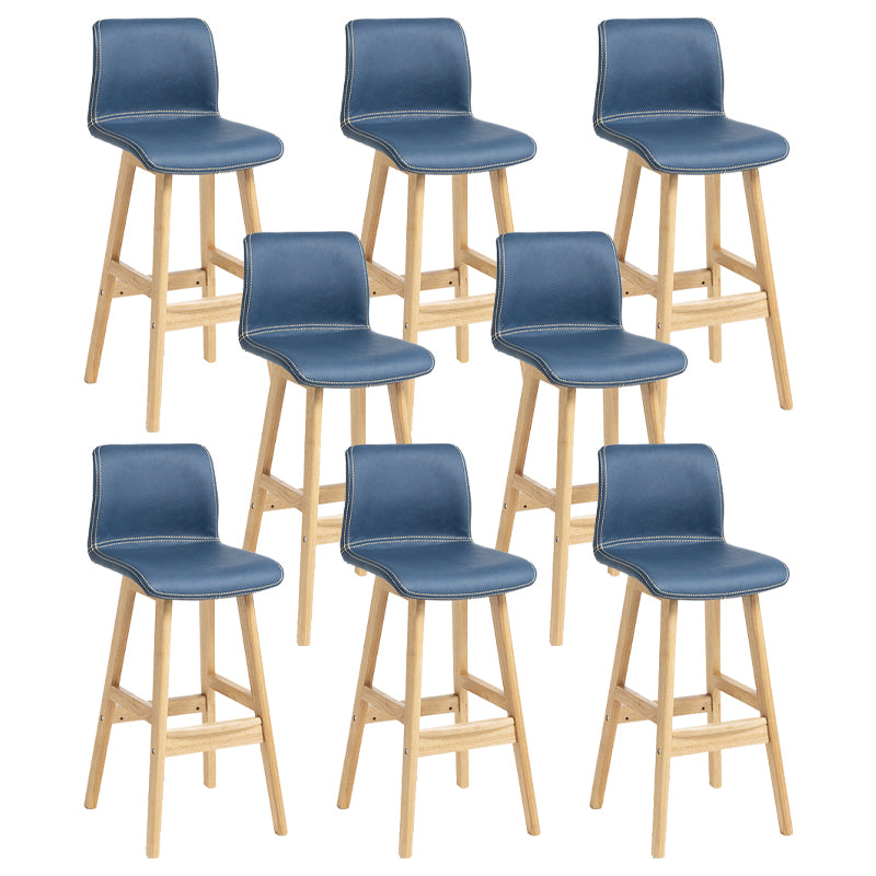 Scandinavian Solid Wood Bar Stool Backrest Counter Stool for Restaurant