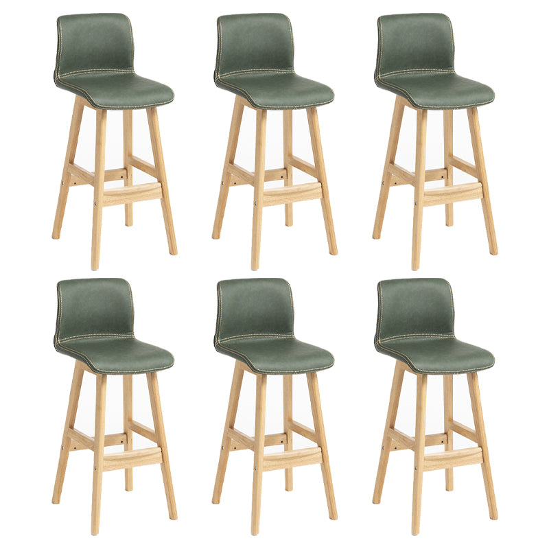 Scandinavian Solid Wood Bar Stool Backrest Counter Stool for Restaurant