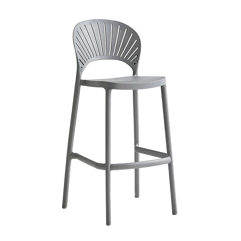 Contemporary Style Plastic Bar Stool Footrest Counter Stool for Restaurant