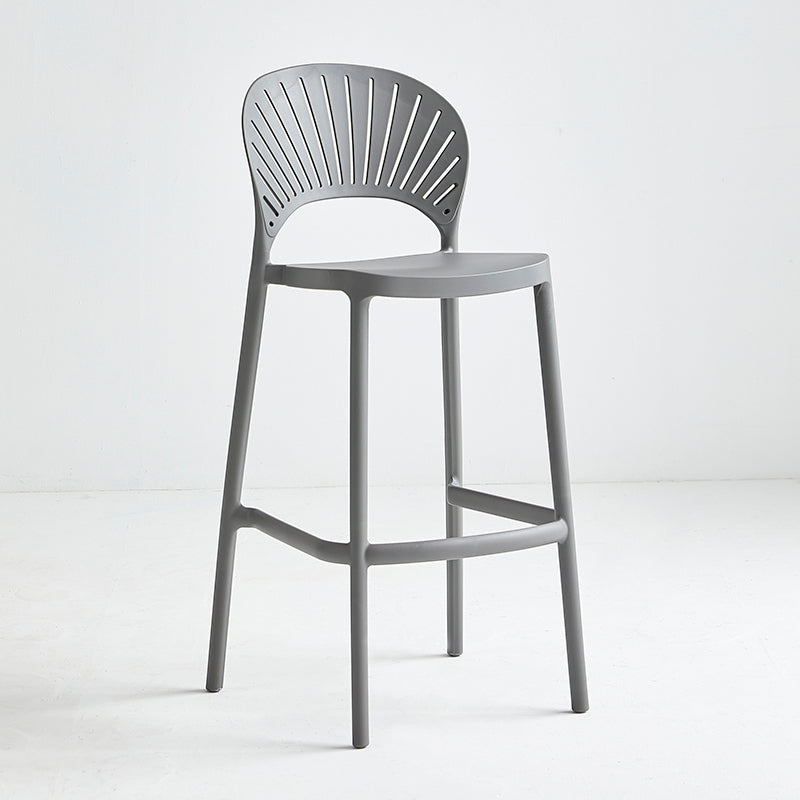 Contemporary Style Plastic Bar Stool Footrest Counter Stool for Restaurant