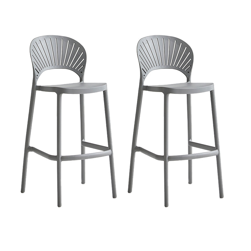 Contemporary Style Plastic Bar Stool Footrest Counter Stool for Restaurant