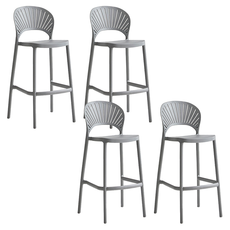 Contemporary Style Plastic Bar Stool Footrest Counter Stool for Restaurant