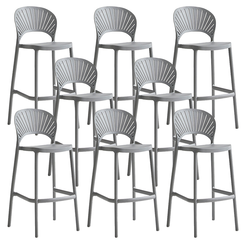 Contemporary Style Plastic Bar Stool Footrest Counter Stool for Restaurant