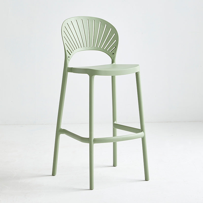 Contemporary Style Plastic Bar Stool Footrest Counter Stool for Restaurant