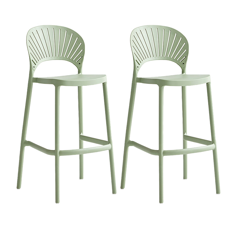 Contemporary Style Plastic Bar Stool Footrest Counter Stool for Restaurant