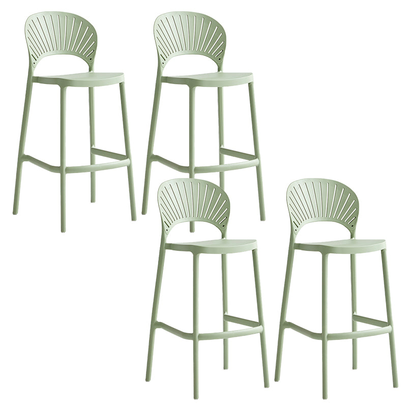 Contemporary Style Plastic Bar Stool Footrest Counter Stool for Restaurant