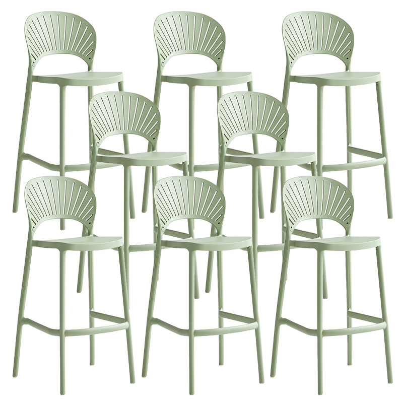 Contemporary Style Plastic Bar Stool Footrest Counter Stool for Restaurant