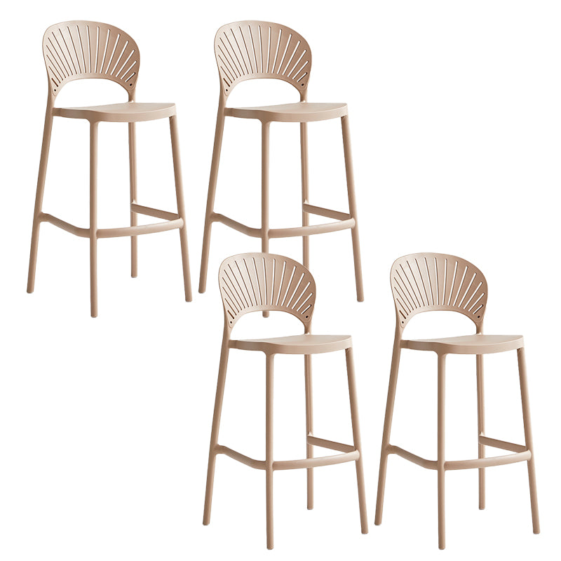 Contemporary Style Plastic Bar Stool Footrest Counter Stool for Restaurant