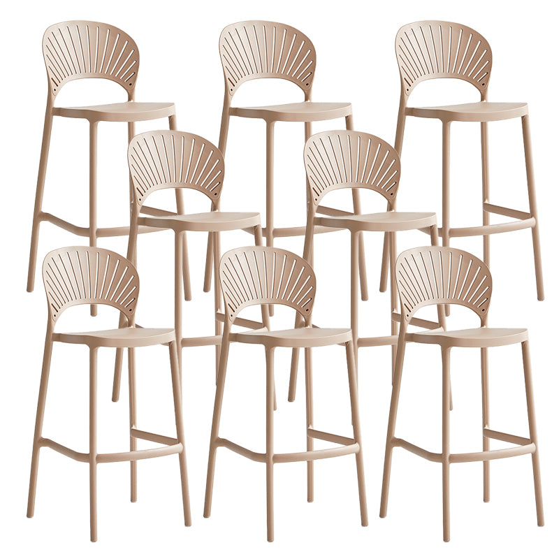 Contemporary Style Plastic Bar Stool Footrest Counter Stool for Restaurant