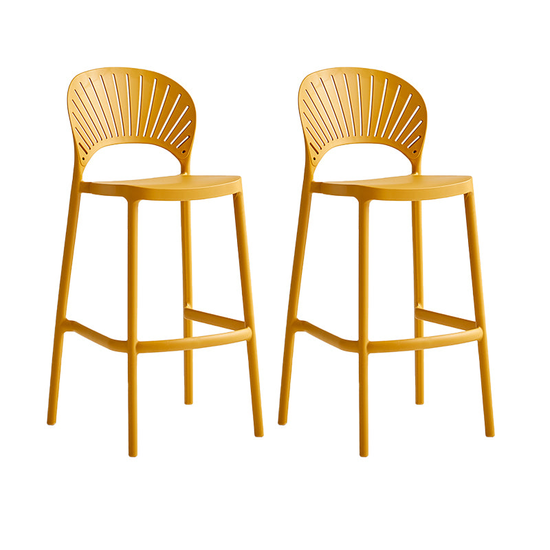 Contemporary Style Plastic Bar Stool Footrest Counter Stool for Restaurant