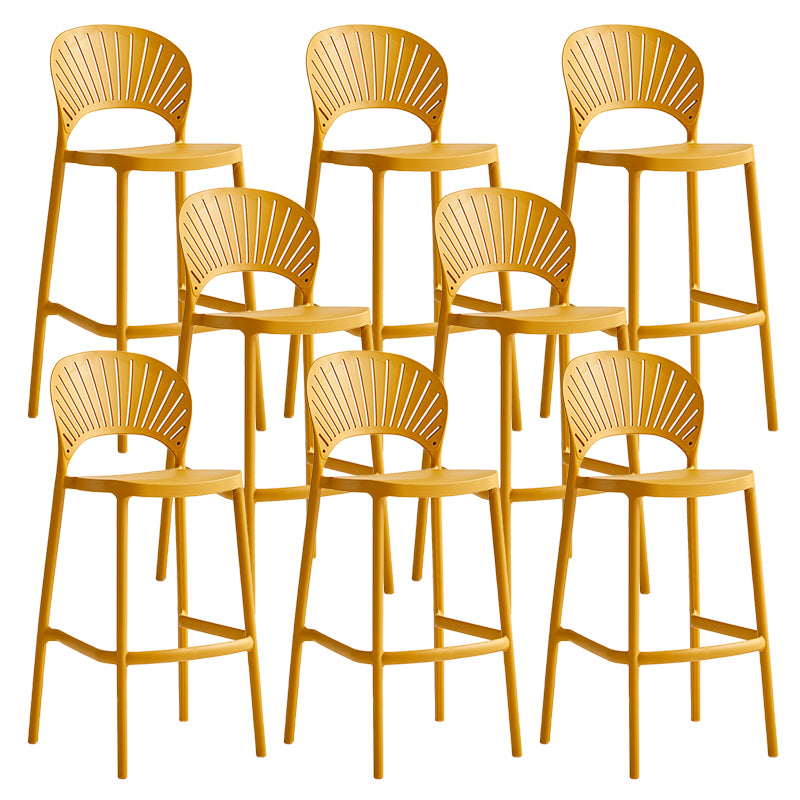 Contemporary Style Plastic Bar Stool Footrest Counter Stool for Restaurant