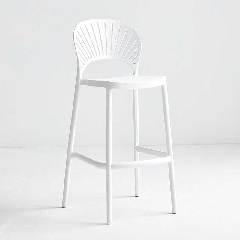Contemporary Style Plastic Bar Stool Footrest Counter Stool for Restaurant
