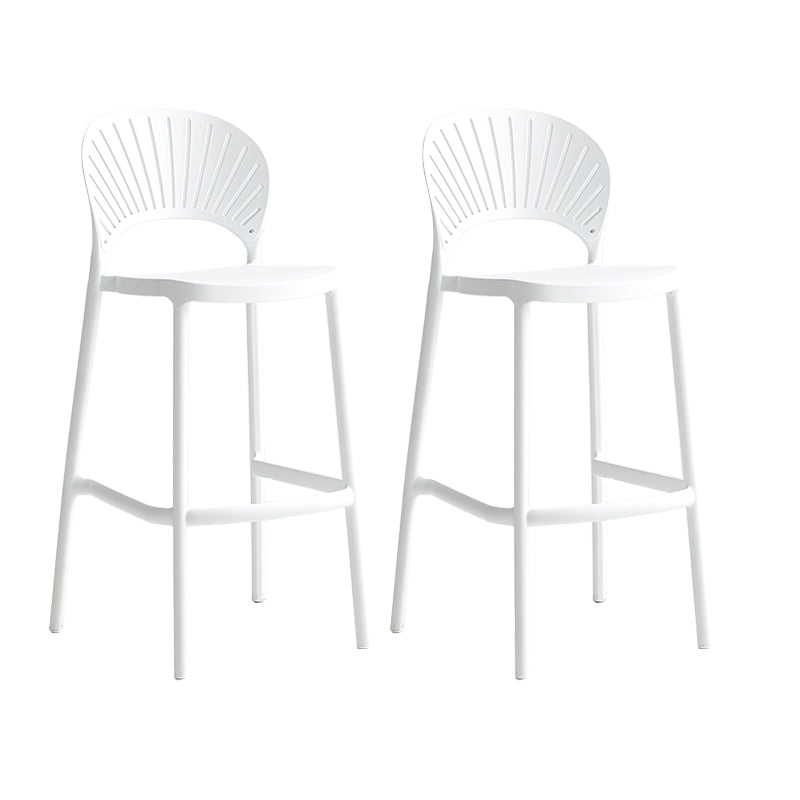 Contemporary Style Plastic Bar Stool Footrest Counter Stool for Restaurant