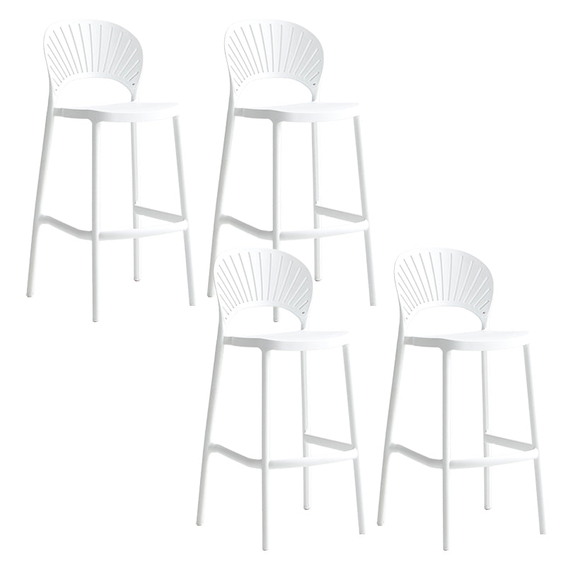 Contemporary Style Plastic Bar Stool Footrest Counter Stool for Restaurant