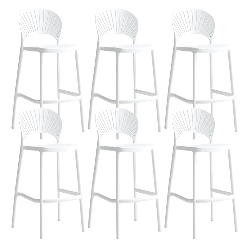 Contemporary Style Plastic Bar Stool Footrest Counter Stool for Restaurant