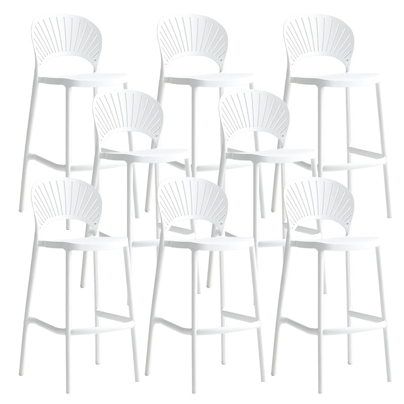 Contemporary Style Plastic Bar Stool Footrest Counter Stool for Restaurant