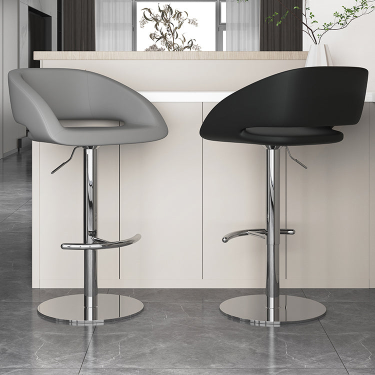 Contemporary Style Metal Bar Stool Footrest Counter Stool for Indoor