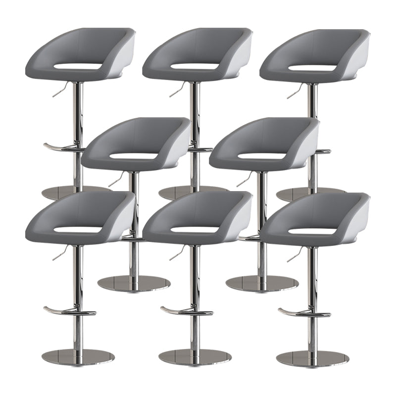 Contemporary Style Metal Bar Stool Footrest Counter Stool for Indoor