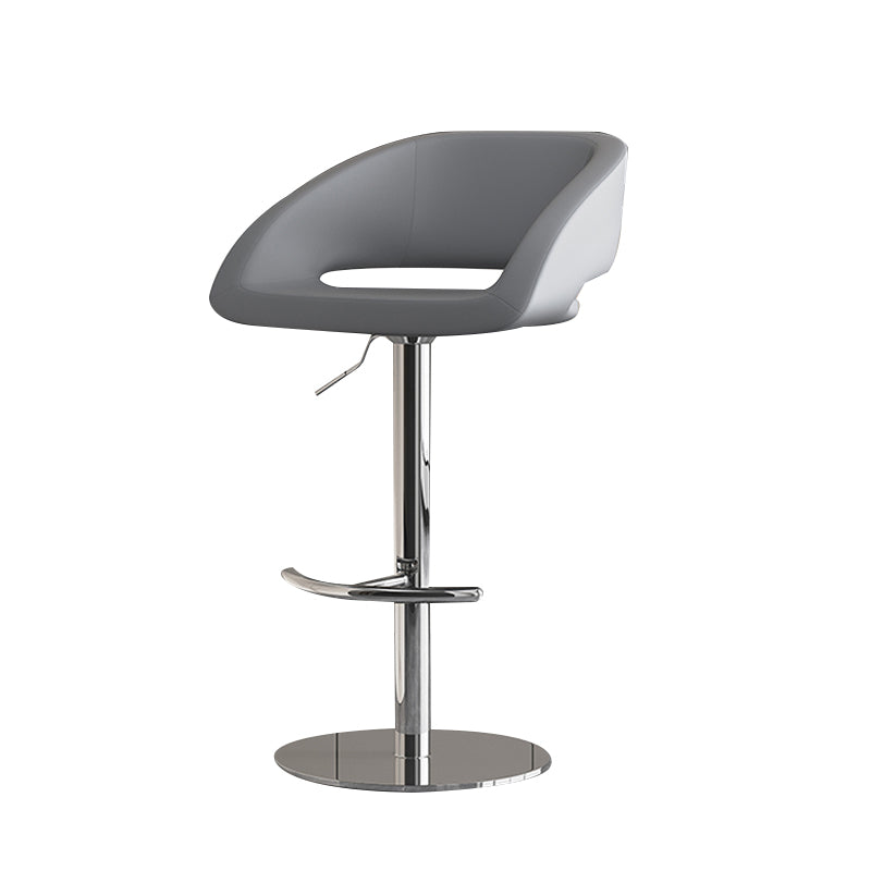 Contemporary Style Metal Bar Stool Footrest Counter Stool for Indoor