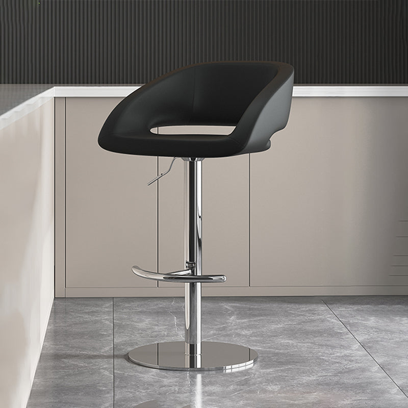 Contemporary Style Metal Bar Stool Footrest Counter Stool for Indoor