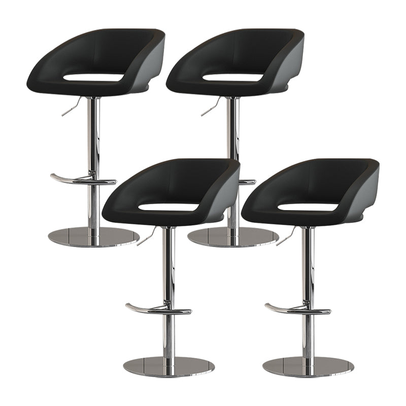 Contemporary Style Metal Bar Stool Footrest Counter Stool for Indoor