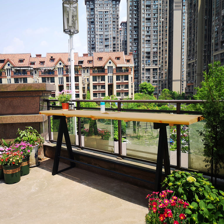 Industrial Style Solid Wood Pub Dining Set 1/2/3 Pcs Rectangular Pub Set for Home