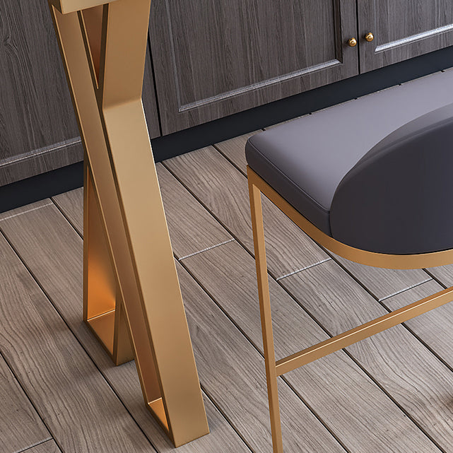 Modern Rectangle Bar Table Set 1/3/5 Pcs White Granite Bar Table Set