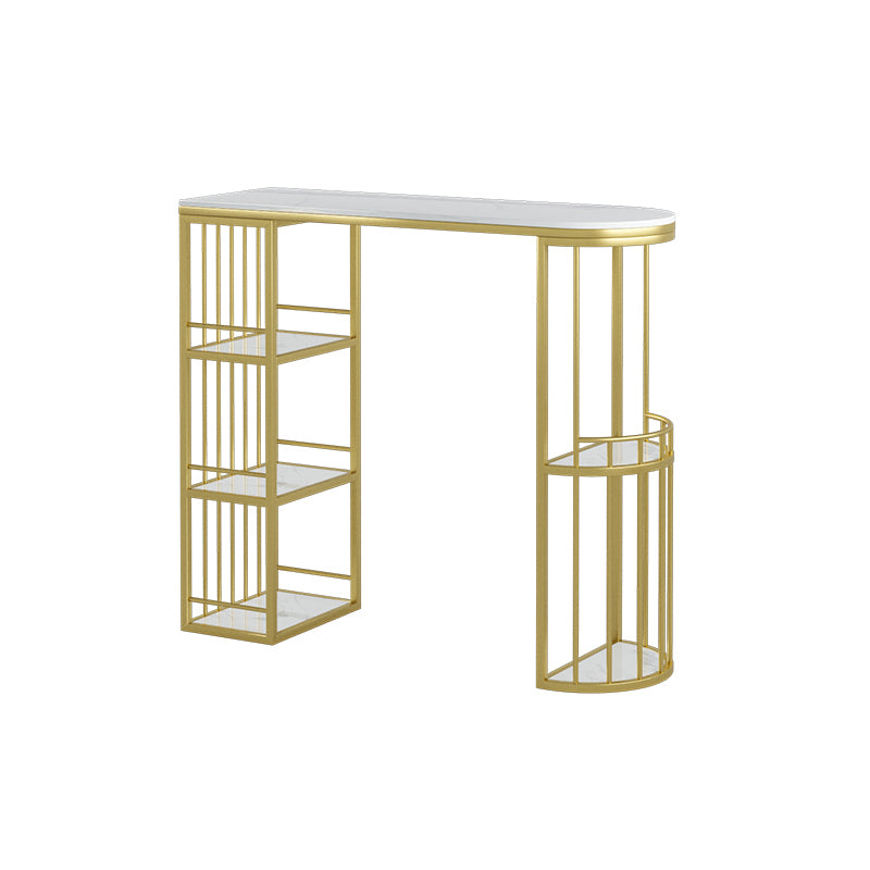 Modern Style Bar Table Set 1/3 Pcs White Granite Bar Table Set