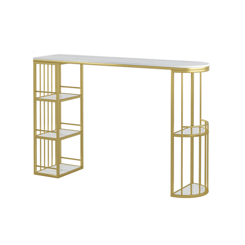 Modern Style Bar Table Set 1/3 Pcs White Granite Bar Table Set