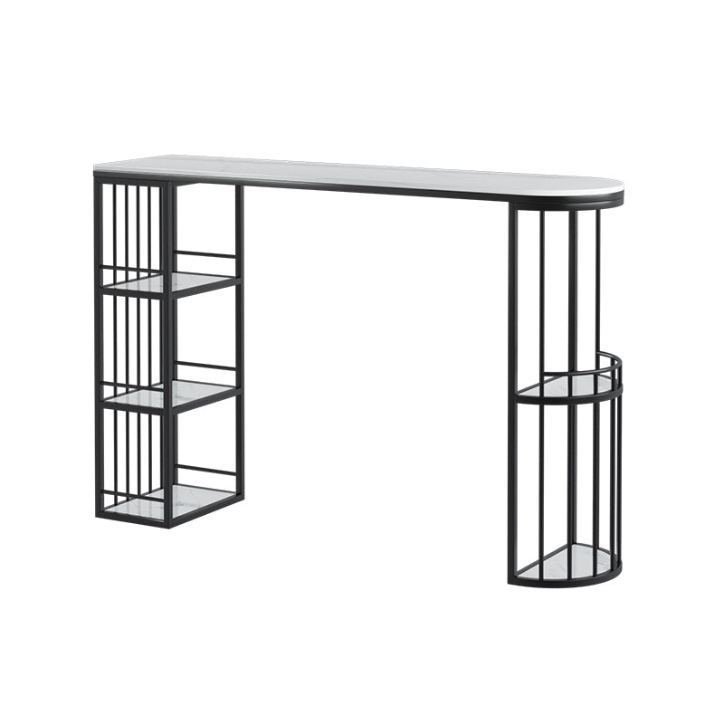 Modern Style Bar Table Set 1/3 Pcs White Granite Bar Table Set