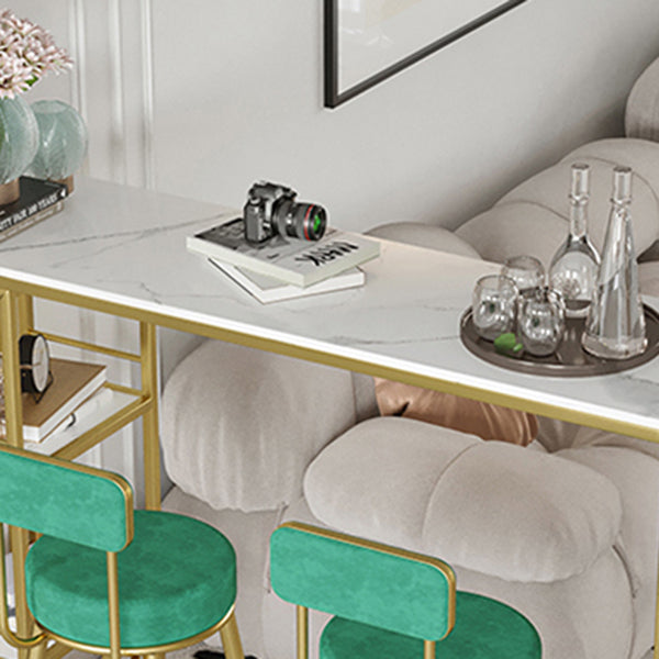 Modern Style Bar Table Set 1/3 Pcs White Granite Bar Table Set