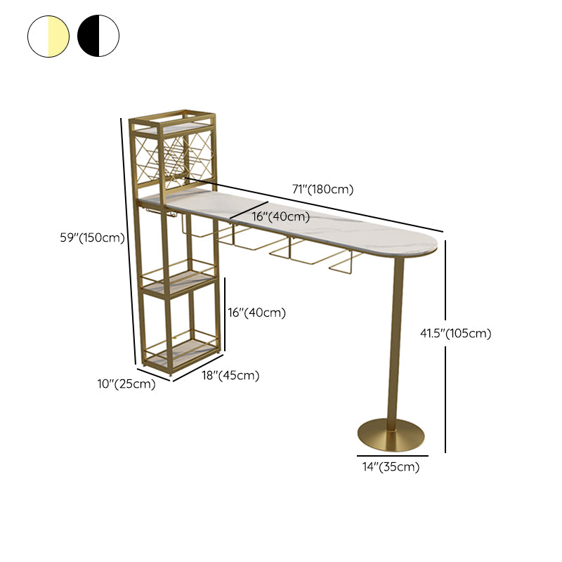 Glam Style Stone Pub Dining Set 1/2/3 Pcs Specialty Pub Set for Indoor