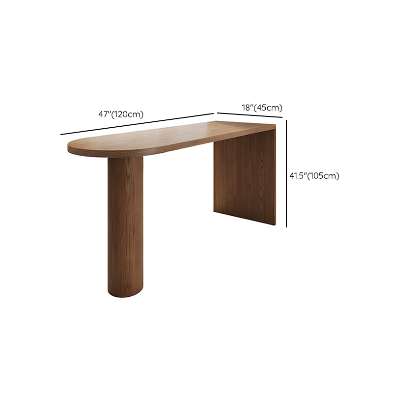 Double Pedestal Counter Height Dining Table Brown Counter Wine Table