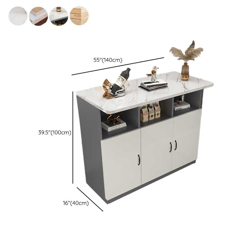 Indoor Contemporary Bar Dining Table Rectangle Bar Table with Cabinet