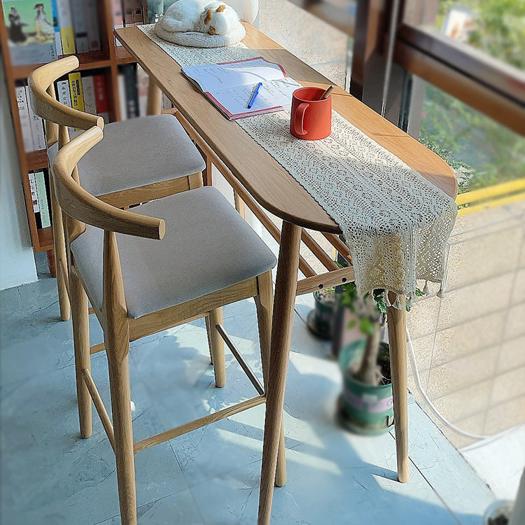 Contemporary Bar Height Pub Table Natural Oak Pub Height Dining Table