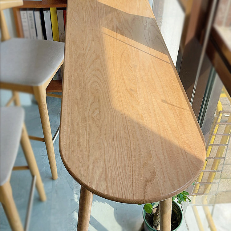 Contemporary Bar Height Pub Table Natural Oak Pub Height Dining Table