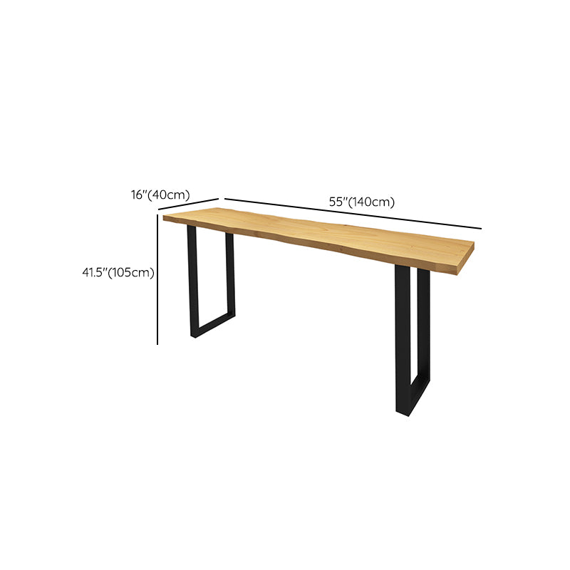 Modern Patio Bar Table Solid Wood Counter Height Dining Table