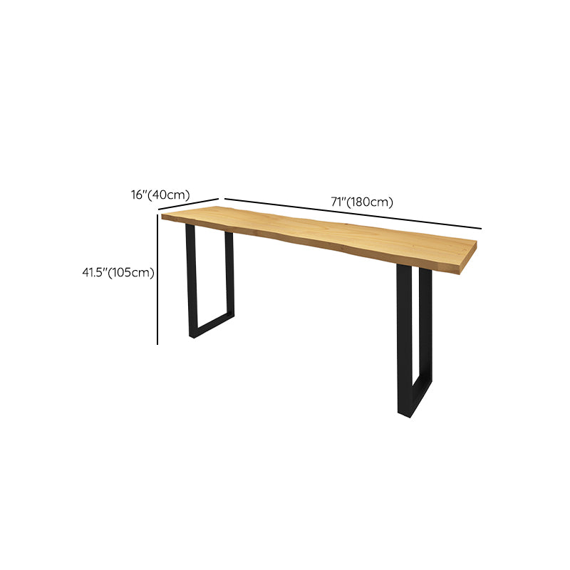 Modern Patio Bar Table Solid Wood Counter Height Dining Table
