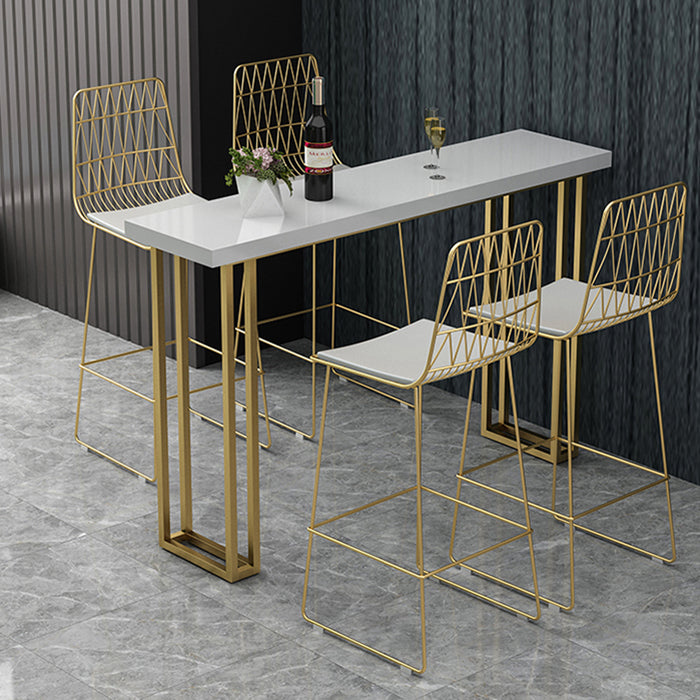 Rectangle Bistro Bar Height Cocktail Table Sled Pub Height Dining Table