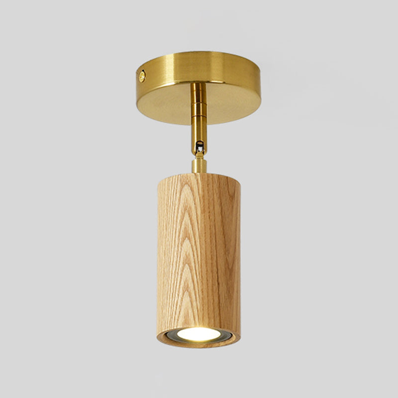 Modern Flush Mount Cylinder Shape Ceiling Light with Metal Shade for Passage