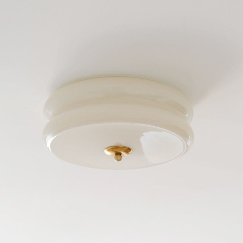 Flush Mount Lighting Modern Glass Flush Mount in White Finish