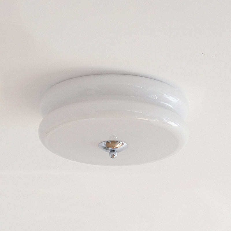 Flush Mount Lighting Modern Glass Flush Mount in White Finish