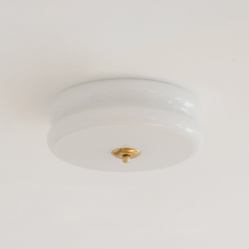 Flush Mount Lighting Modern Glass Flush Mount in White Finish