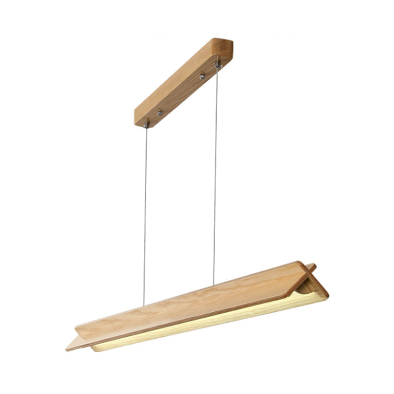 Contemporary Island Pendants Wooden Shade Island Lighting Ideas for Kitchen