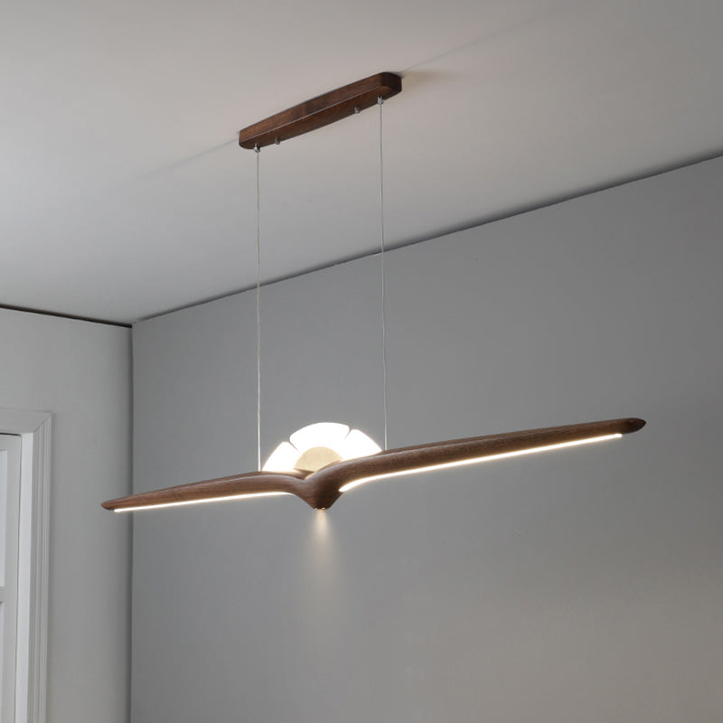 Wooden Hanging Island Lights Modern White Shade Island Lighting Ideas