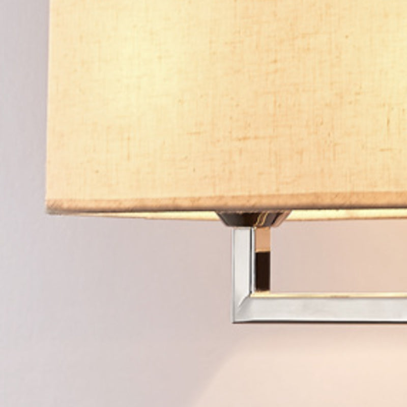 Modernism Sliver Metal Wall Light Fabric Shaded Lighting for Room